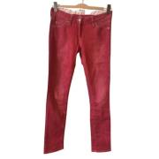 Pre-owned Cotton jeans Isabel Marant Pre-owned , Red , Dames