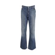 Pre-owned Cotton jeans Saint Laurent Vintage , Blue , Dames