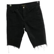 Pre-owned Denim bottoms Saint Laurent Vintage , Black , Dames