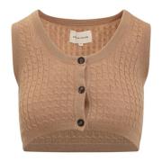 Mouwloos gebreide kleding Loulou Studio , Beige , Dames