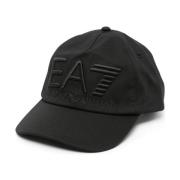 Zwarte Casual Baseballpet Emporio Armani EA7 , Black , Unisex