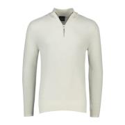 Witte Slim Fit Trui met Opstaande Hals Cavallaro , White , Heren