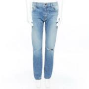 Pre-owned Cotton jeans Saint Laurent Vintage , Blue , Dames