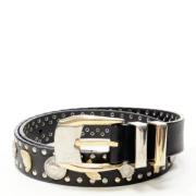 Pre-owned Leather belts Versace Pre-owned , Black , Dames