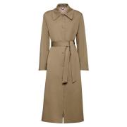 Oversized Trenchcoat met Schouderbanden MVP wardrobe , Brown , Dames