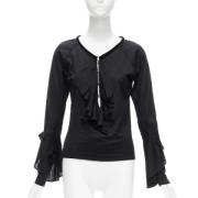 Pre-owned Cotton tops Gucci Vintage , Black , Dames