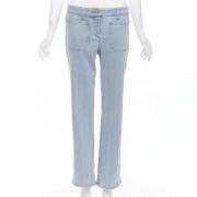 Pre-owned Cotton jeans Chanel Vintage , Blue , Dames