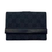 Pre-owned Canvas wallets Gucci Vintage , Black , Dames