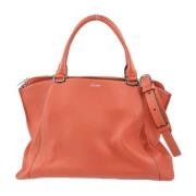 Pre-owned Leather handbags Cartier Vintage , Orange , Dames