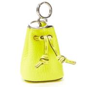 Pre-owned Leather key-holders Fendi Vintage , Yellow , Dames