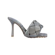 Pre-owned Leather heels Bottega Veneta Vintage , Gray , Dames