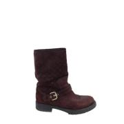 Pre-owned Suede boots Louis Vuitton Vintage , Brown , Dames