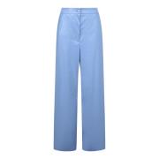 Blauwe Wijde Broek voor Vrouwen MM6 Maison Margiela , Blue , Dames