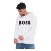 Sullivan11 Maxi Logo Hoodie Boss , White , Heren