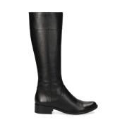 Zwarte Nappa Gesloten Enkellaarzen Caprice , Black , Dames