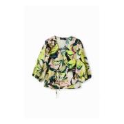 Groene Damesblouse Desigual , Green , Dames