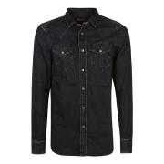 Zwarte D-Vega Shirt Diesel , Black , Heren