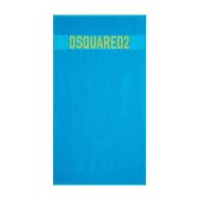 Luxe Katoenen Handdoeken voor Heren Dsquared2 , Blue , Heren