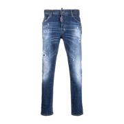 Skater Fit Jeans Dsquared2 , Blue , Heren