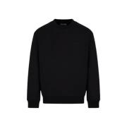 Zwarte Hals Sweatshirt Emporio Armani , Black , Heren