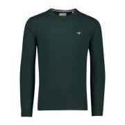 Groene Trui Ronde Hals - 50 Gant , Green , Heren