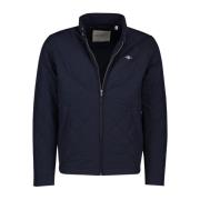 Donkerblauwe Winterjas met Rits Gant , Blue , Heren