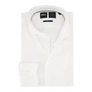 Witte Slim Fit Overhemdjurk Hugo Boss , White , Heren