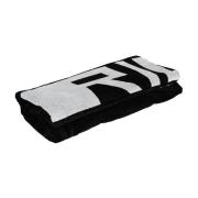 Luxe katoenen handdoek met elegant merkprint John Richmond , Black , D...