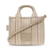 Grijze Monogram Micro Tote Schoudertas Marc Jacobs , Beige , Dames