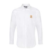 Teddybeer Katoenen Overhemd Moschino , White , Heren
