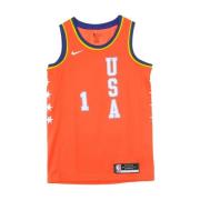 USA Rising Stars Basketbal Jersey Nike , Orange , Heren