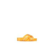 Veganistische kruisband slippers Stella McCartney , Orange , Dames