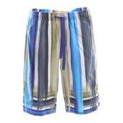 Gestreepte Bermuda Shorts voor Heren Dolce & Gabbana , Blue , Heren