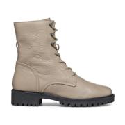 Beige Enkellaarsjes voor Dames Geox , Beige , Dames