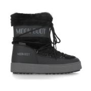 Zwarte Winterlaarzen met Bontinzetten Moon Boot , Black , Dames