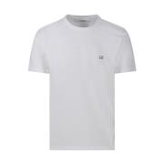 Gauze Wit Logo T-Shirt C.p. Company , White , Heren