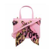 Mini Roze Handtas met Verstelbare en Afneembare Schouderband Versace J...