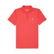 Performance Zip Polo Shirt Brooks Brothers , Pink , Heren