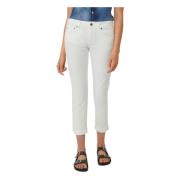 Rose Cropped Slim Fit Jeans Dondup , White , Dames