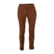 Stijlvolle Chinos Broek voor Heren Dondup , Brown , Heren