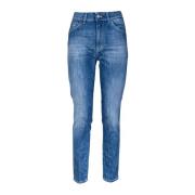 Dames 5-Pocket Jeans. Slim Fit, NorHeren Taille en Zoom. Gemaakt in It...