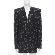 Pre-owned Viscose outerwear Balenciaga Vintage , Black , Dames