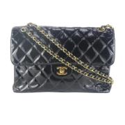 Pre-owned Leather chanel-bags Chanel Vintage , Black , Dames