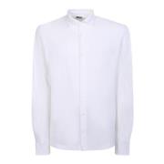 Witte Katoenen Overhemd met Klassieke Kraag Zanone , White , Heren