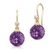 Amethist Globe Oorbellen Julie Sandlau , Purple , Dames