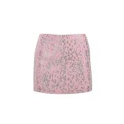 Pailletten Hoge Taille Roze Rok Blumarine , Pink , Dames