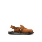 Shearling Mules in Pecan Brown Dr. Martens , Brown , Heren