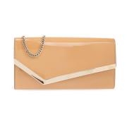 Emmie patent clutch Jimmy Choo , Beige , Dames