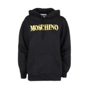 Gothic Logo Hoodie Moschino , Black , Dames