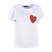 Witte T-shirt uit Love Moschino Collection Love Moschino , White , Dam...